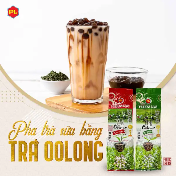Trà Phước Lạc – Kim Tuyên pha trà sữa
